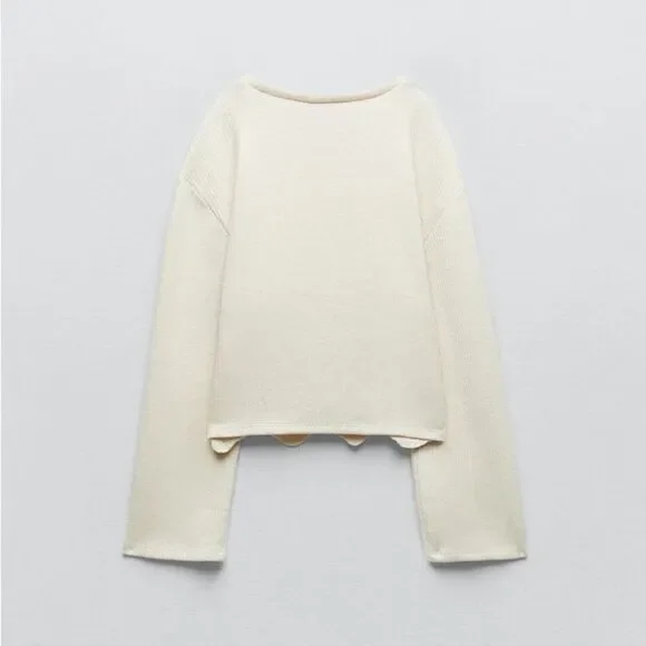 Zara Crochet Knit Co-Ord Set Skirt Top New - Picture 4 of 9